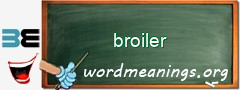 WordMeaning blackboard for broiler
